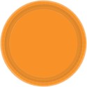 17cm Orange Round Paper Plates (Pack of 20)