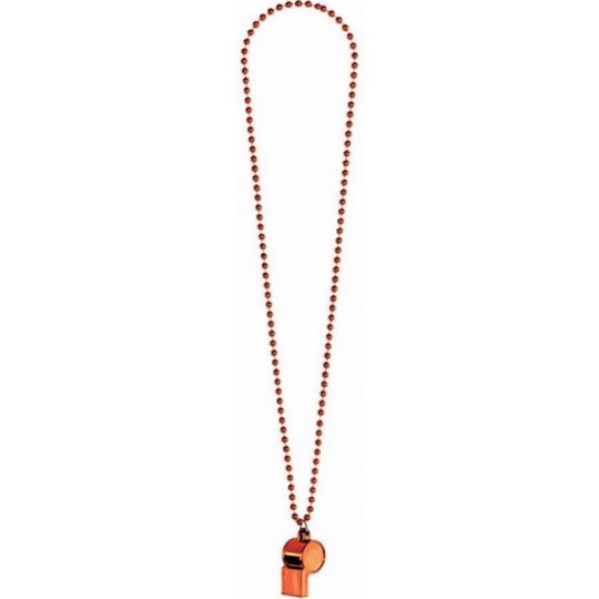 Novelty Orange Whistle on Chain Necklace