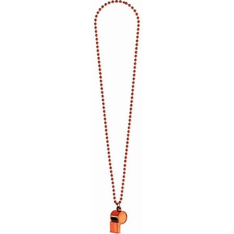 Novelty Orange Whistle on Chain Necklace