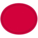Red Large Oval Paper Plates (Pack of 20)