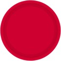 17cm Red Round Paper Plates (Pack of 20)