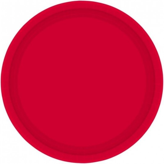 23cm Red Round Paper Plates (Pack of 20)