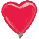 Metallic Red Heart Balloon 22cm