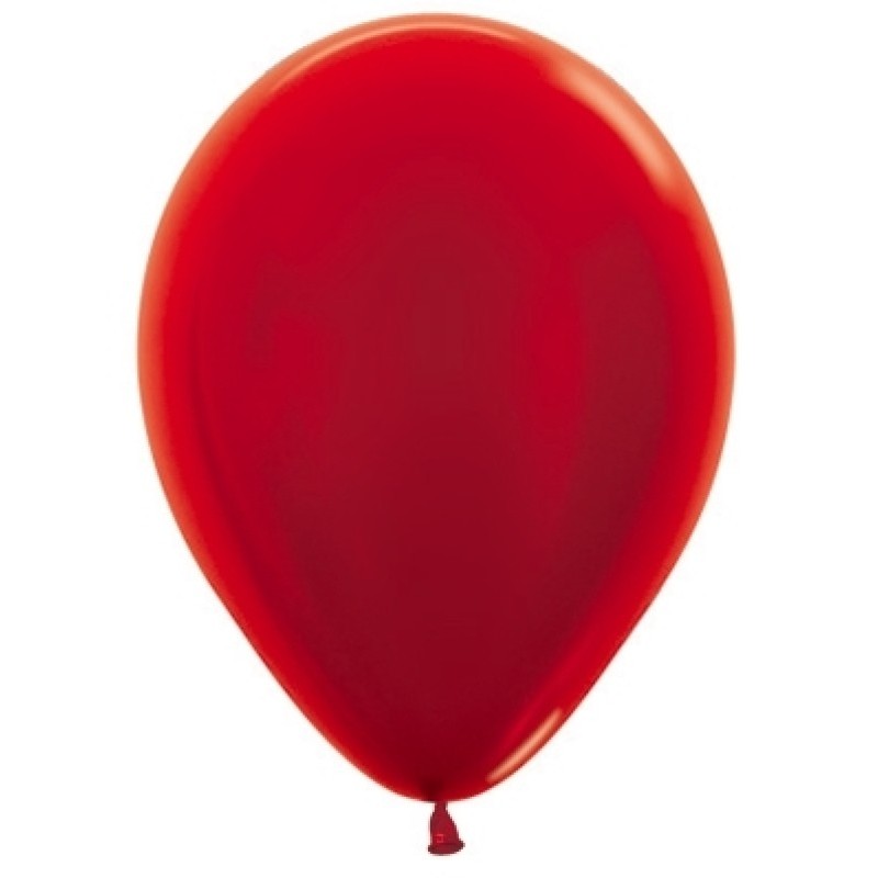30cm Sempertex Metallic Red Latex Balloons (Pack of 100)
