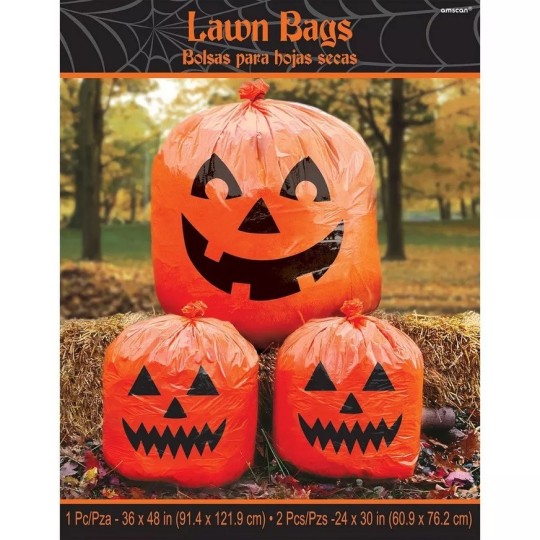 Halloween Pumpkin Lawn Bags (Pack of 3) | Halloween Decorations