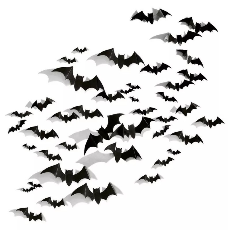 Black Bat Cardboard Cutouts (Pack of 30)
