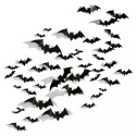 Black Bat Cardboard Cutouts (Pack of 30)