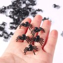 Plastic Mini Black Spiders (Pack of 50)