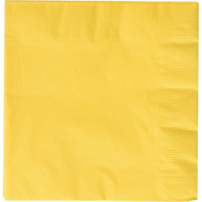 Yellow Large Paper Napkins (Pack of 20)