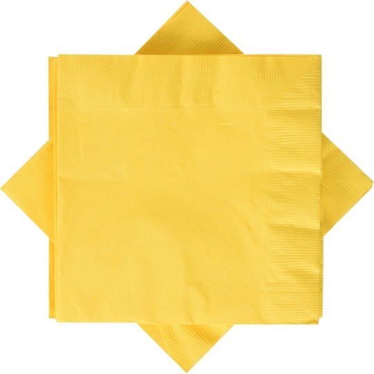 Yellow Large Paper Napkins (Pack of 20)