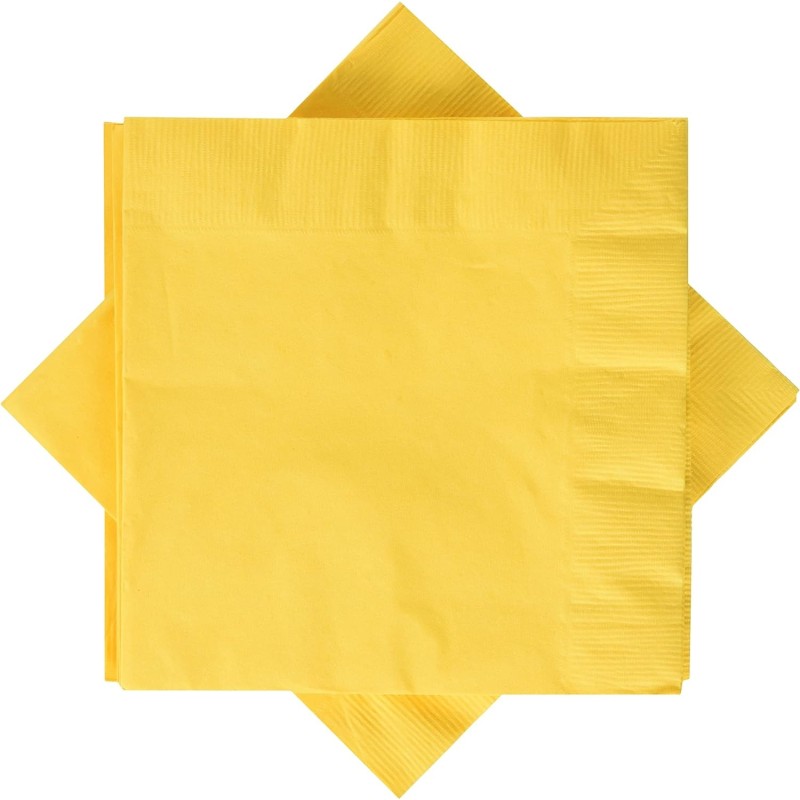 Yellow Large Paper Napkins (Pack of 20)
