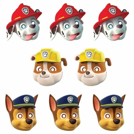 Paw Patrol Masks (Pack of 8)
