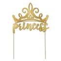 Gold Glitter Disney Princess Cake Topper