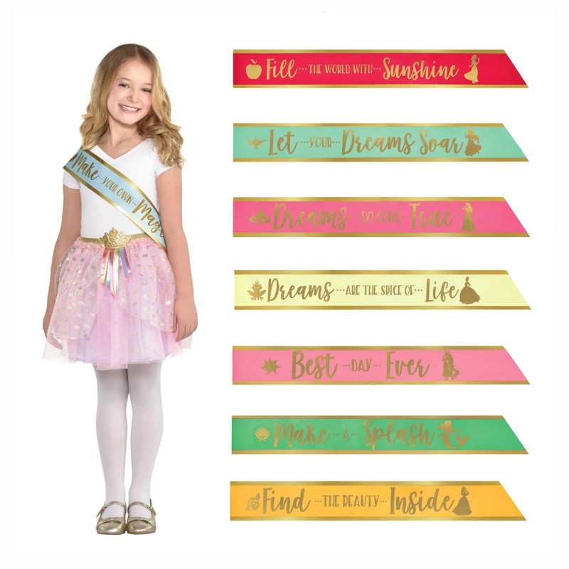 Disney Princess Birthday Sashes (Pack of 8)
