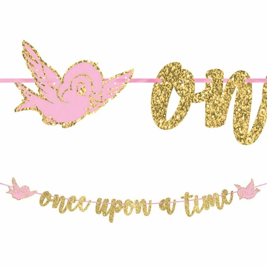 Glitter Disney Princess Once Upon A Time Banner