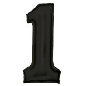 Silk Sultre Black Number 1 Balloon 82cm