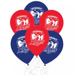 NRL Sydney Roosters Latex Balloons (Pack of 6)