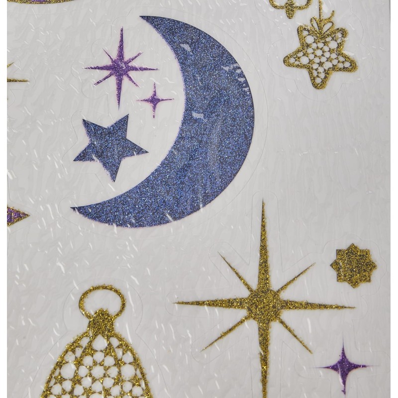 Glitter Eid Window Decoration Decals (Set of 15)