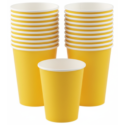 266ml Yellow Paper Cups (Pack of 20)