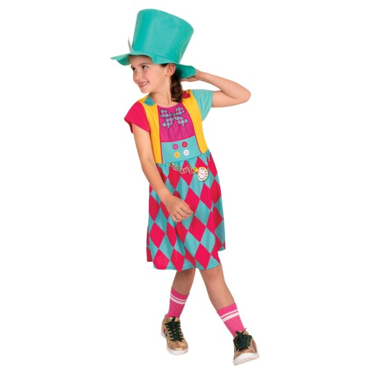 Mad Hatter Classic Girls Costume