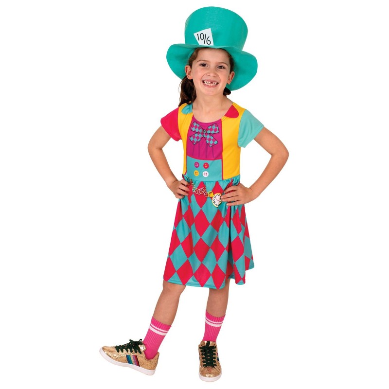 Mad Hatter Classic Girls Costume