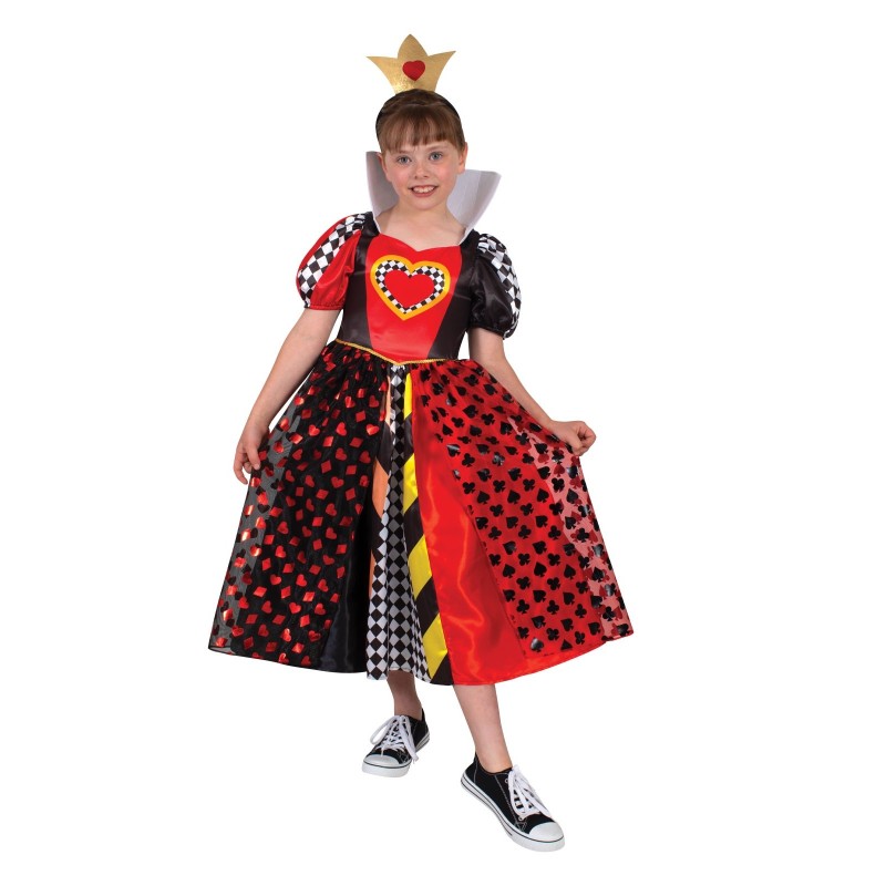 Queen of Hearts Deluxe Girls Costume