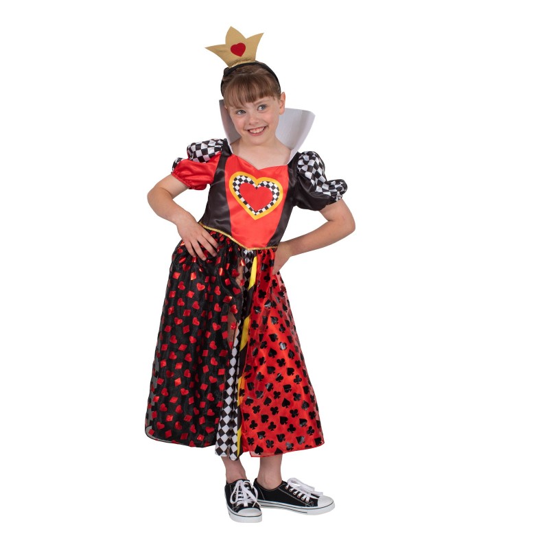 Queen of Hearts Deluxe Girls Costume