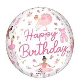 40cm Ballerina Girl Birthday Orbz Balloon