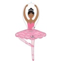 Shaped Ballerina Girl Birthday Foil Balloon