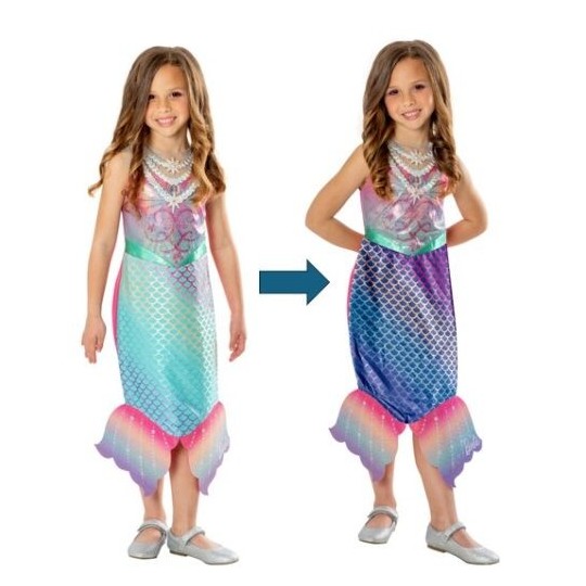 Barbie Colour Change Mermaid Girls Costume