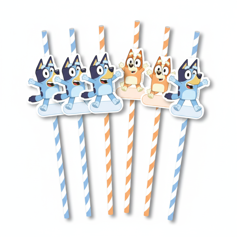 Bluey Paper Straws (Pack of 8)