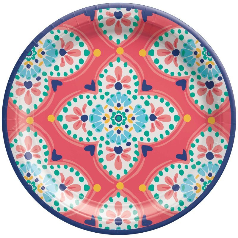 Boho Vibes Small Paper Plates (Pack of 8)
