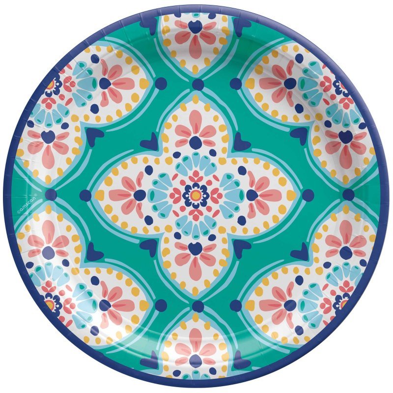 Boho Vibes Large Paper Plates (Pack of 8)