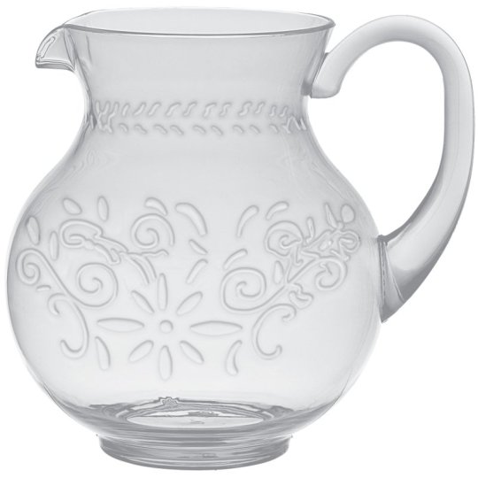 Boho Vibes Clear Floral Pitcher Jug 2.7L