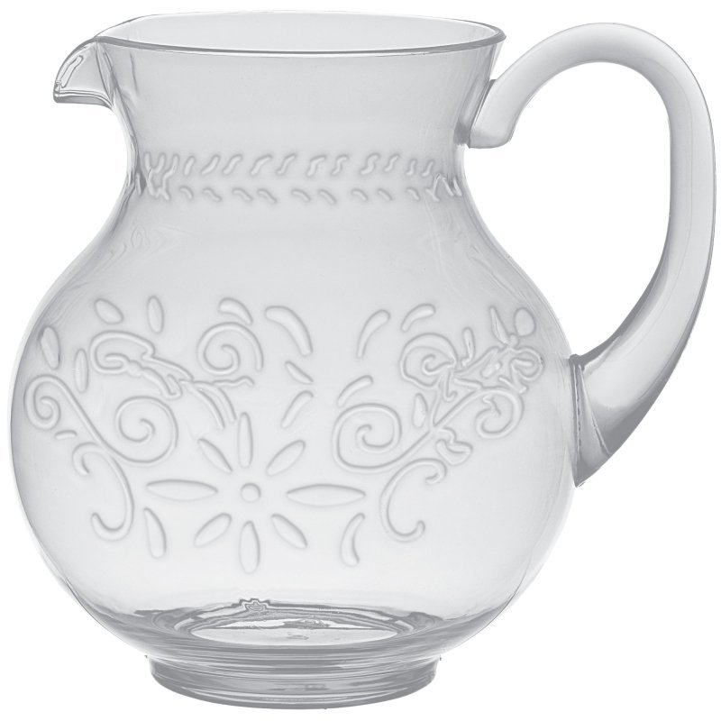 Boho Vibes Clear Floral Pitcher Jug 2.7L