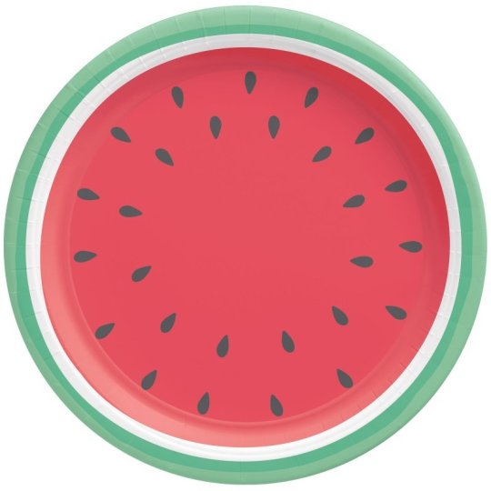 Tutti Frutti Summer Watermelon Large Plates (Pack of 8)