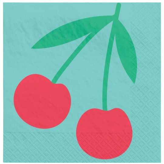 Summer Cherry Small Paper Napkins (Pack of 16)