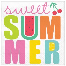 Sweet Summer Large Paper Napkins (Pack of 16)
