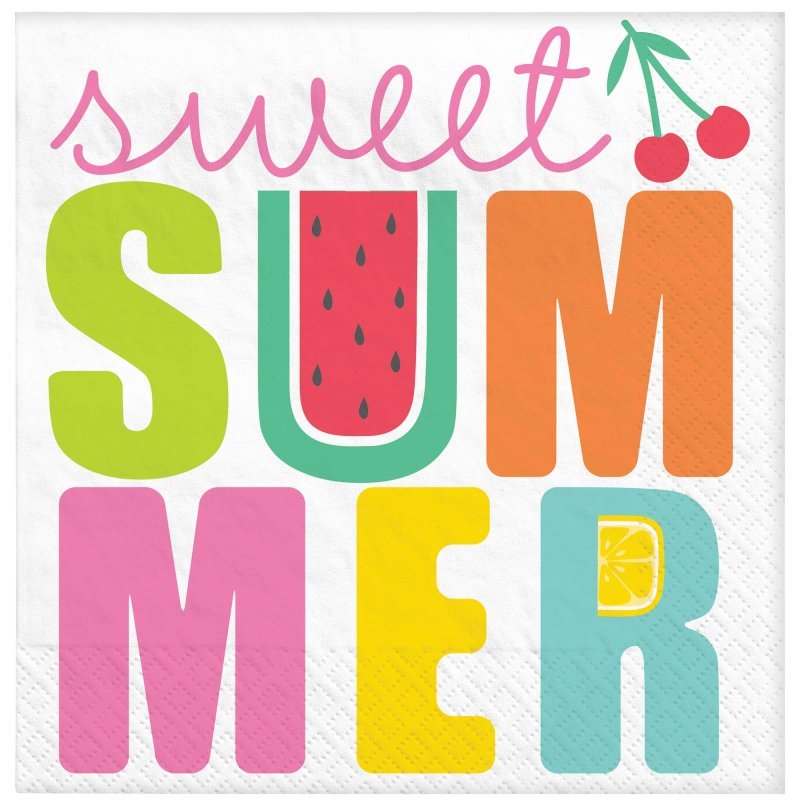 Sweet Summer Large Paper Napkins (Pack of 16)