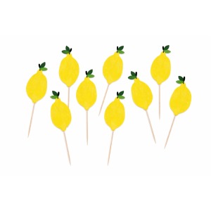 Summer Picnic Lemon Paper Picks (Pack of 12)