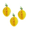 Summer Picnic Lemon Honeycomb Decorations (Pack of 3)