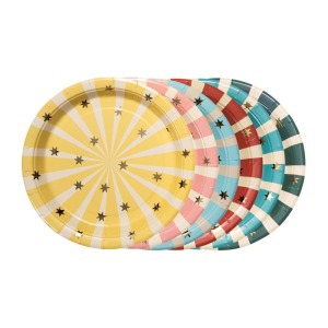 Circus Stripe Small Paper Plates (Pack of 6)
