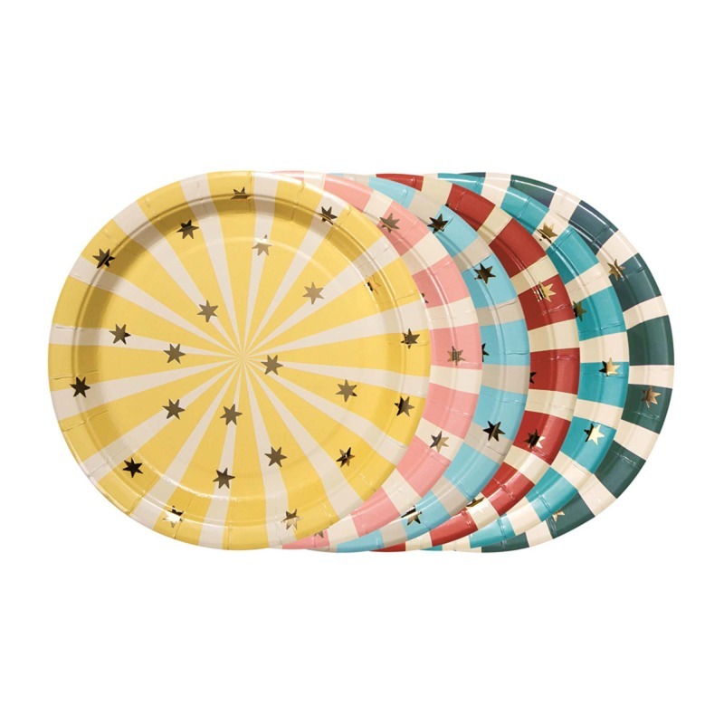 Circus Stripe Small Paper Plates (Pack of 6)