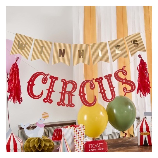 Circus Customisable Card Banner (Set of 2)