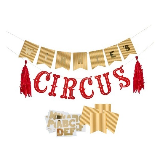 Circus Customisable Card Banner (Set of 2)