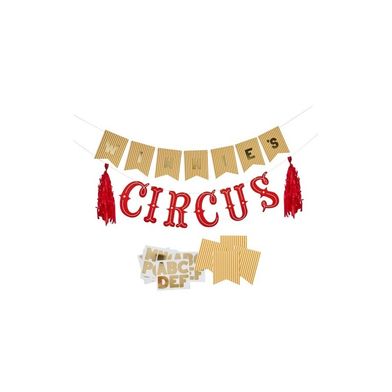 Circus Customisable Card Banner (Set of 2)