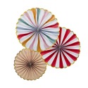 Circus Party Paper Fan Decorations (Pack of 3)