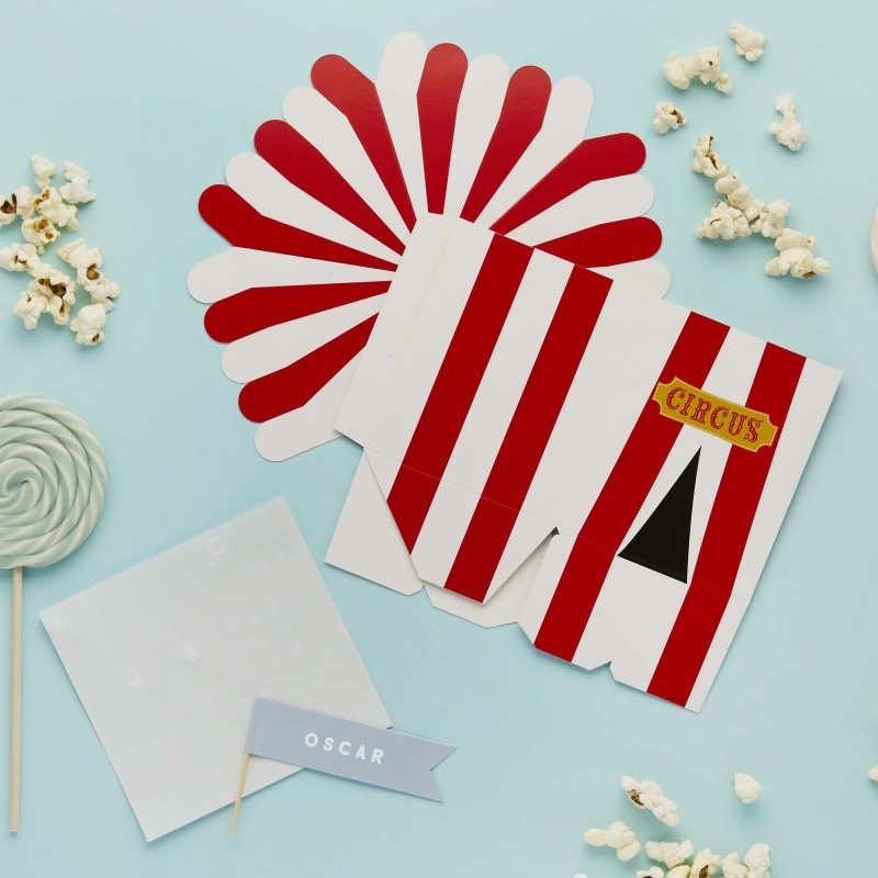 Circus Party Customisable Favour Boxes (Pack of 4)