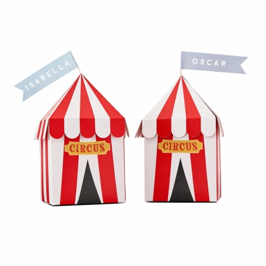 Circus Party Customisable Favour Boxes (Pack of 4)