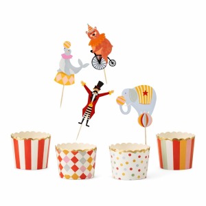 Circus Party Toppers & Treat Cups (Pack of 12)